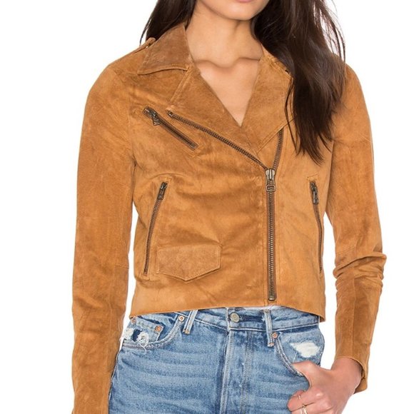 REVOLVE Capulet Stella Moto  leather Jacket in Cognac  Capulet S - Picture 1 of 16